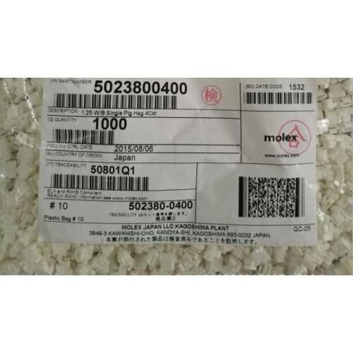 5023800400 MOLEX Connectors terminals housings 100% new and original parts 502380-0400