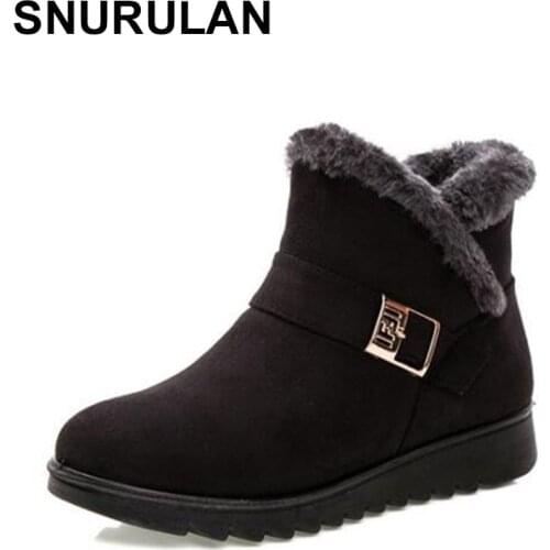 SNURULAN 2019 New Womens Warm Ankle Boots, Winter Womens Waterproof Antiskid Faux Fur Ankle Boots, Warm Fur Shoes