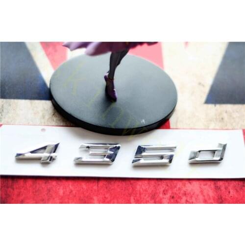 Emblem Badge Decal Trunk Rear ABS for BMW 4 Series 428d 430d 435d 440d Matt Black Chrome Stylish Car Exterior Stickers