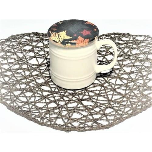 Matte Cream Mug 1 Pcs Raw With Wooden Lid