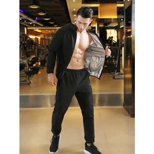 Mens and Womens Sweat Suit Sauna Exercise Gym Suit Fitness, Weight Loss, Anti-Rip, with Hood