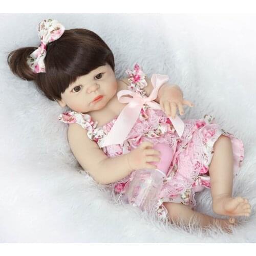 57cm Soft Silica gel Reborn Baby Doll Appease Lifelike Babies play play house toy for Childrens Christmas Birthday Gift