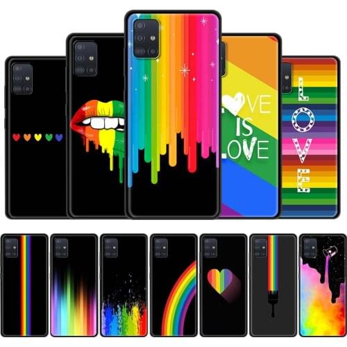 Soft Phone Case For Samsung Galaxy A51 A71 A21s A31 A41 M31 A11 A12 M51 A32 5G M30s A91 A42 Cover Funda LGBT Rainbow Pattern Sac