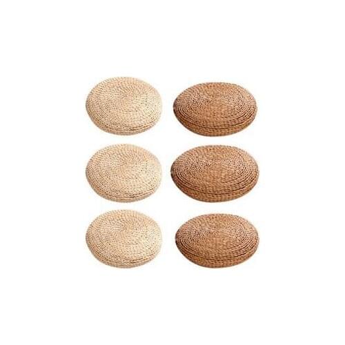 Futon Meditation Cushion Thickening Yoga Circle Corn Husk Straw Braid Mat Japanese Style Cushion Silk Wadding for home office