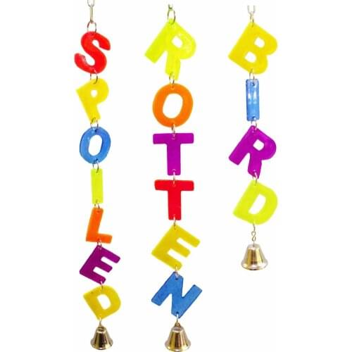 Parrot bite toy toy bird Letter building block string Pull Toys