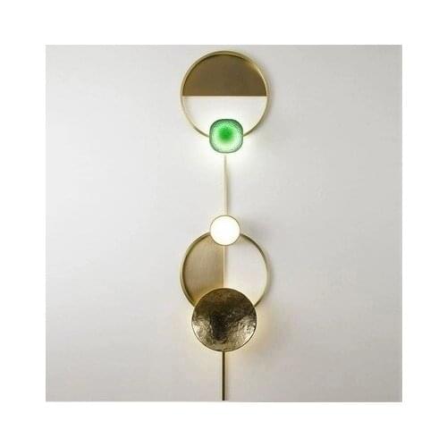 Nordic Postmodern Lightweight Living Room Wall Lamp Fashion Designer Decorates Bronze Bedroom Hallway Bedside Wall Lamp hanglamp