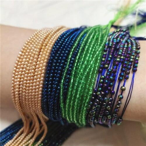 Top Quality 2mm Round Perforated Ball Glass Crystal Gem Beads For Clothing Jewelry Making Beadwork DIY Bracelet Necklace