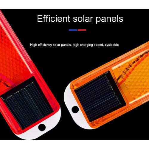 LED Solar PoweredTraffic Warning Light Equipment Engineering Contour Post Luminous Anti-Collision Barrier Strobe Light
