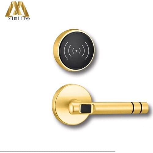 Smart Door Lock With Mechanical Key And Card Home Office Security Door Lock HM-904 For Wooden Door With EM Card Hotel Door Lock