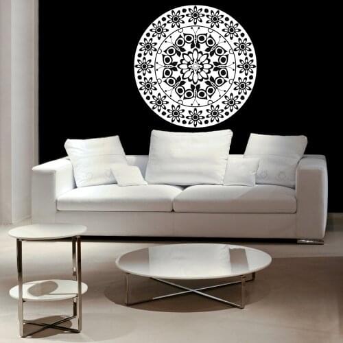 Butterfly Pattern Mandala Flower Wall Decal Daisy Medallion Vinyl Wall Stickers For Kids Rooms Nursery Home Decor Art DIY SYY790
