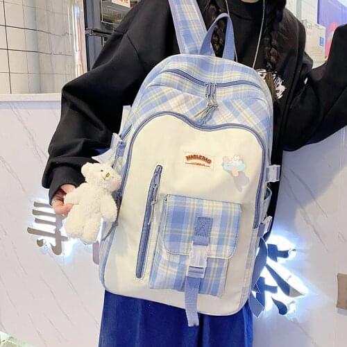 Female Large Capacity Backpack Women Men Solid Color School Bags for Teenage Girls Korean Harajuku School Backpacks Ladies 50