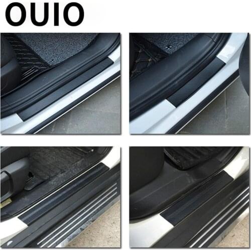 OUIO Auto carbon fiber scratch strip protection pad for Volkswagen BMW E46 E39 Mini Cooper Audi A4 B6 B8 A5 Ford Fiesta Kuga