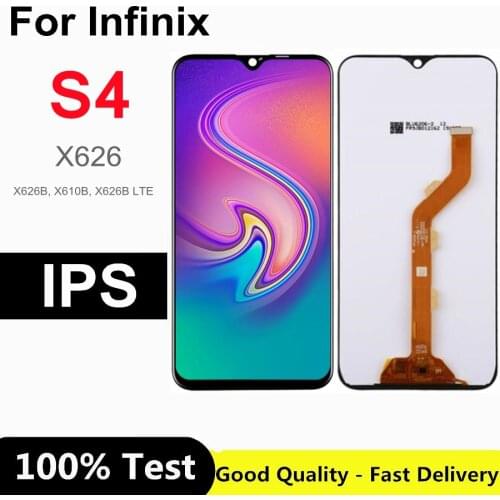 6.2" For Infinix S4 X626 LCD X610B X626B LTE Display Touch Screen Digitizer Complete Assembly for Infinix S4 Display