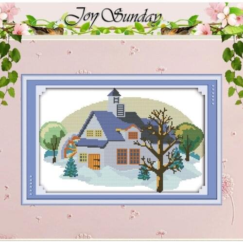 Winter wonderland patterns Counted Cross Stitch DIY 11CT 14CT Cross Stitch Set Landscape Cross-stitch Kits Embroidery Needlework