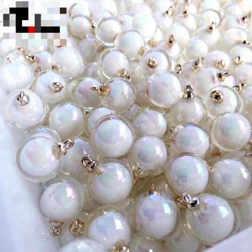 1pcs 16mm Transparent Double Round Button Sewing Shank Buttons For Clothing Scrapbooking Earring Hair Accessories Diy Materials