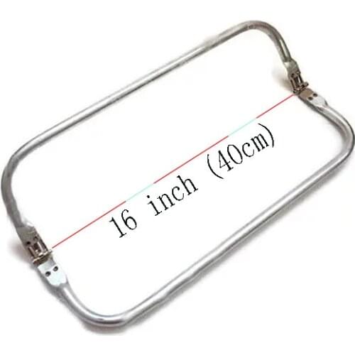 16 inch (40cm) Doctor Metal Bag Frame Silver Metal Purse Frame Handbag Frames Square Bag Hardware DIY Bag Frame
