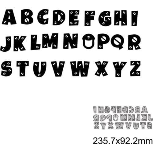 24pcs Cute English Letters Metal Cutting Dies for DIY Scrapbook Embossing Album Paper Card Craft Folder Decorative 2021 New