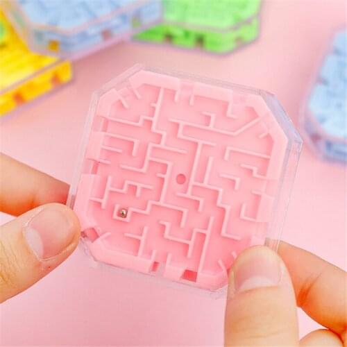 3D Maze Magic Cube Transparent Ten-sided Puzzle Speed Cube Rolling Ball Game Cubos Maze Toys for Children Gift Educational Toy