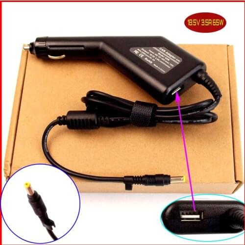 Laptop DC Power Car Adapter Charger 18.5V 3.5A +USB for HP Compaq TC1000 TC1100 TC4200 TX1000 TX1100 TX1200 TX1400 TX2000 TX2100