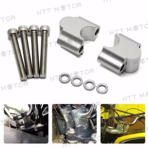 Aftermarket free shipping motorcycle parts Tusk Handlebar Riser Kit 1 1/8" Bars 30mm Motorcycle ATV Dirt Bike NEW Silver