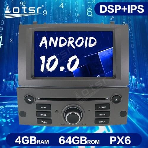 Android 10.0 4GB+64GB Car GPS Navigation For Peugeot 407 2004-2010 Car Multimedia Audio Auto Stereo Head Unit Radio Recorder ISP