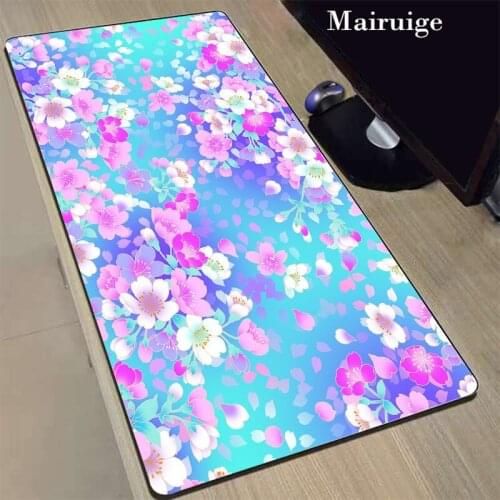 Mairuige Beautiful Flower Big Game Mouse Pad Locking Edge Mausepad Notebook Computer Keyboard Desk Mat for LOL Dota 2 Padmouse