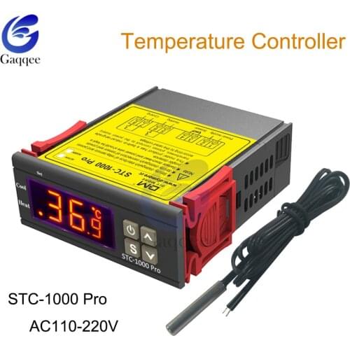 STC-1000 Pro Digital Temperature Controller Thermostat Thermoregulator for Incubator Relay LED 10A Heating Cooling AC 110V 220V