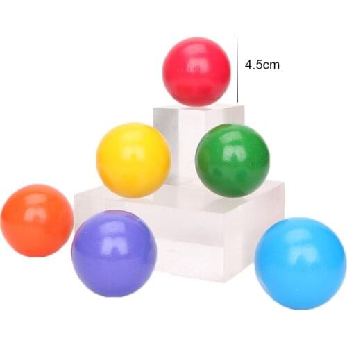Wooden Rainbow Blocks Wood Rainbow Building Stacking Toys Coloful Balls Rainbow Stacker Kids Montessori Eucational Wooden Toys