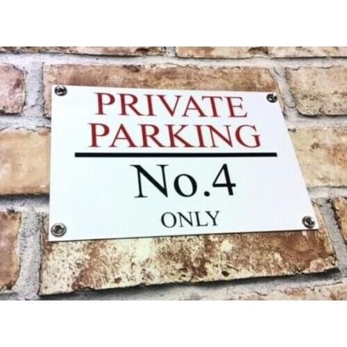 DIY House Number PERSONALISED QUALITY PRIVATE NO PARKING SIGN WEATHERPROOF 30CM X 20CM