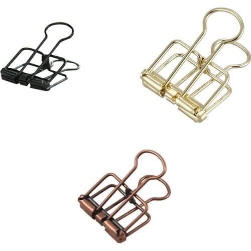 Creative Wire Binder Clips 12 PCS Reusable Paper Clips Small Skeleton Clips with Good Elasticity Strong Grip for Your Documents