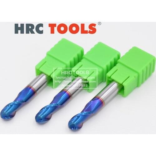 M2-R0.75x3Hx4Dx50L Carbide Ball Nose End Mill Alloy Coating HRC65 R0.75 Sprial Milling Cutter CNC