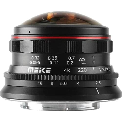 Meike 3.5mm f2.8 Wide Angle Manul Focus Fisheye Lens for M4/3 MFT mount such as Olympus Panasonic Lumix GH5