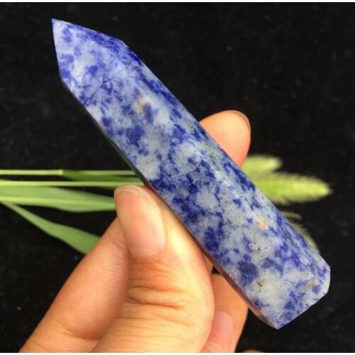 Natural Blue Point Stone Crystal Obelisk Quartz Mini Point Specimen