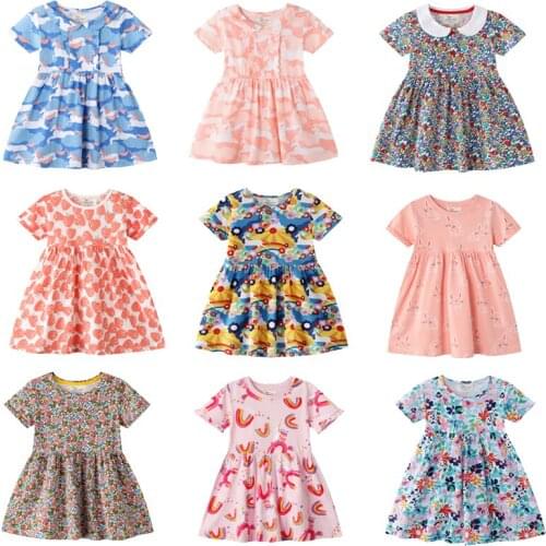 Hhe2020 new womens Cotton Brand summer womens Princess childrens wear childrens short sleeve girls' dress