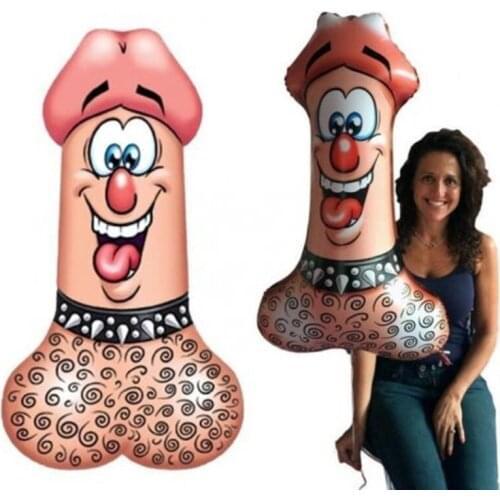 New Inflatable Penis Spoof Aluminum Floated Balloon Bachelorette Party Decoration Willy Balloon Hen Stag Night Party Suppier