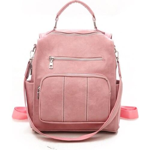 New Women PU Backpack Leather Girls School Backpack Fashion Waterproof Travel Bag Female Designer Backpacks Women High Quality