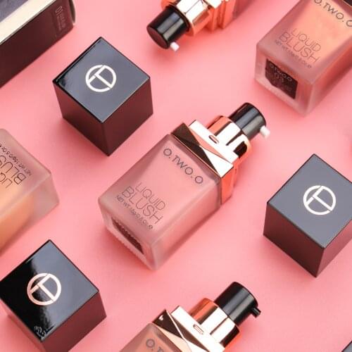 O.TWO.O Makeup Face Liquid Blusher Sleek Silky Paleta De Blush 6 Color Long Lasting Natural Cheek Blush Face Contour Make Up