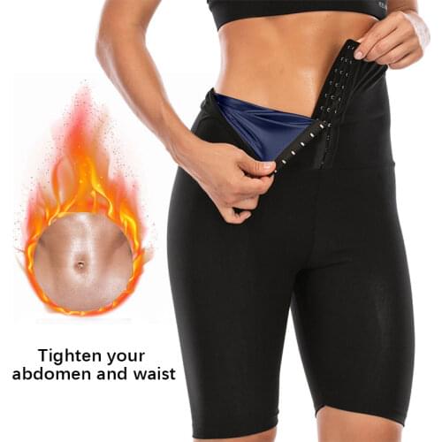 Upgrade Women Body Shaper Pants Sweat Sauna Effect Slimming Pants Fitness Shorts Shapewear Workout Gym Leggings Plus Size