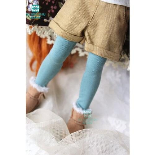 Clothes for doll fit Blyth Azone 1/6 doll accessories fashion cuffed shorts black, khaki, denim blue, brown