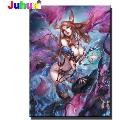 Full square drill diamond Painting Sexy Anime Girl,Beauty 5D DIY diamond embroidery Cartoon mosaic Home Decor Gift