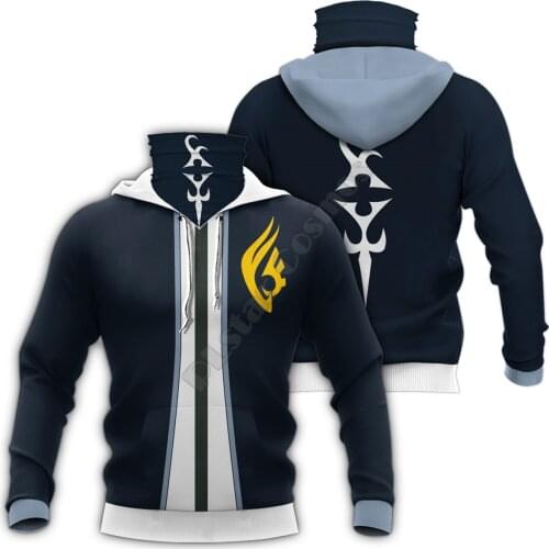 Fairy Tail 3D Printed Hoodies Fashion Sweatshirt Women Men Casual Pullover Hoodie Mask Warm Cosplay Costumes 05