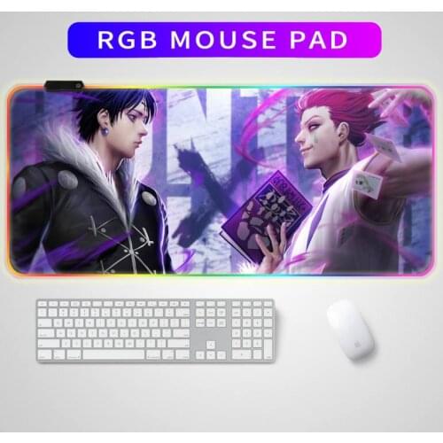 RGB mouse pad gamer carpet notebook mouse pad anime hunter x Hunter game mouse pad gamer keyboard mouse pad notebook mouse pad