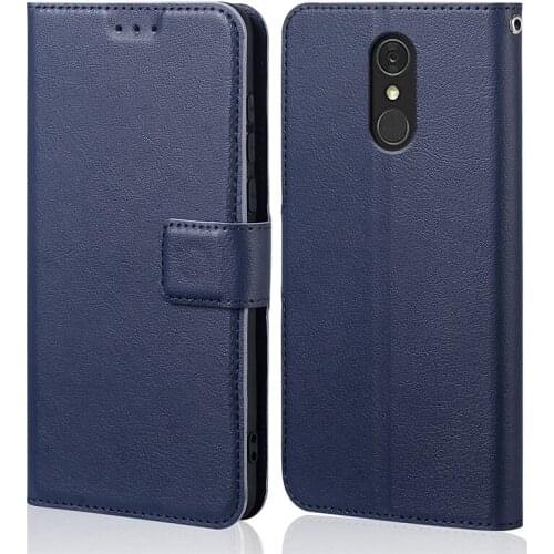 Silicone Flip Case for LG Q7 Q 7 Plus Q7+ Luxury Wallet PU Leather Magnetic Phone Bags Cases for LG Q7 with Card Holder