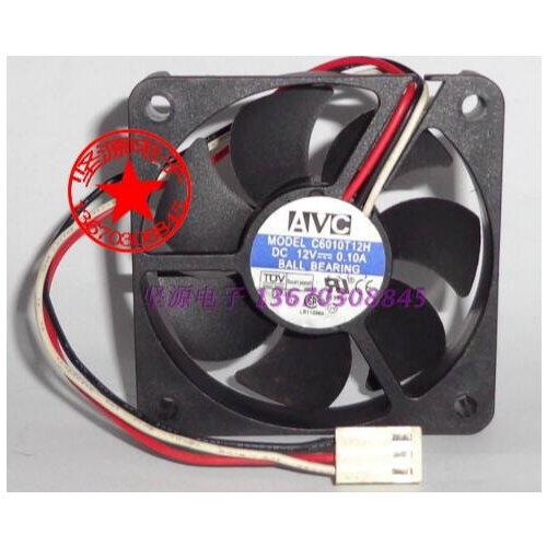 AVC C6010T12H 12V 0.10A 6CM 60*60*10 three wire CPU cooling fan