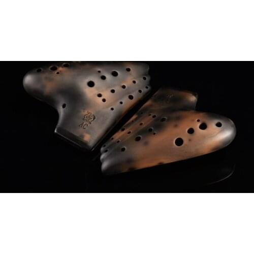 Three tube Alto C ocarina AC tone flute carbon burning playing ocarina triple tubes multichamber flute good sound