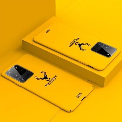 Ultra-thin Christmas Deer Matte PC Phone Case For Samsung Galaxy S21 S20 S10 5G S9 Note 20 10 Plus Cover