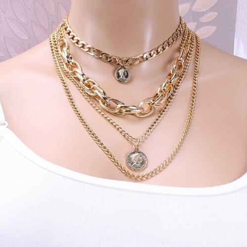 Free Shipping Handmade Unique Creativity Alloy Tag Cross Sweater Chain Fashion Simple Religion Madonna Multilayer Necklace