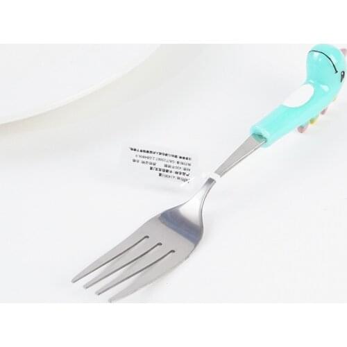 Cartoon Dinosaur Fork Stainless Steel Dinner Fork Dinnerware Set Fruit Cake Fork for Hotel Party Tableware Cutlery Flatware