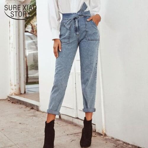 Vintage High Waist Straight Jeans Pant for Women Streetwear Loose Female Denim Jeans Belt Zipper Ladies Jeans Pantalon 10522