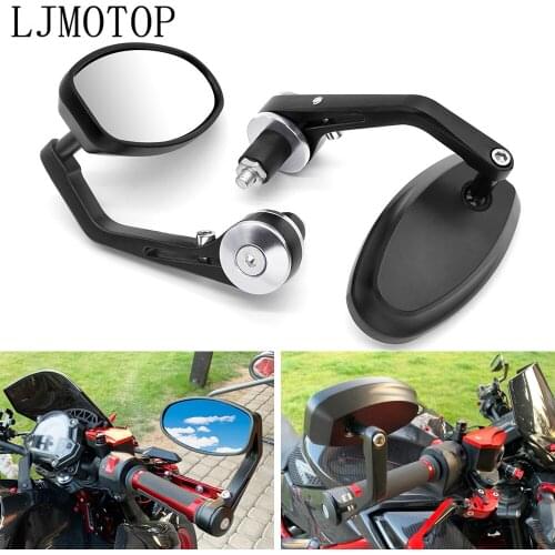 CNC Motorcycle Mirror 7/8" Handle Bar End Aluminum Rearview Mirrors For Suzuki 600 750 KATANA B-KING GSXS1000 RM 125 250 RMX250